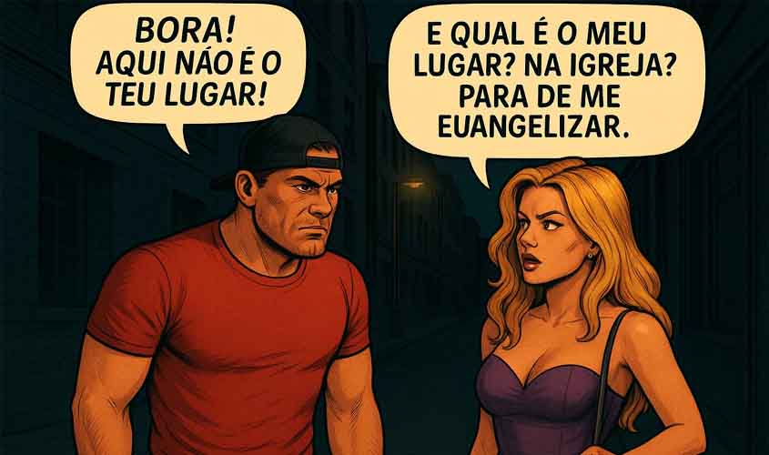 Jeferson vai buscar sua ex-namorada Karen em um ponto de prostituição 