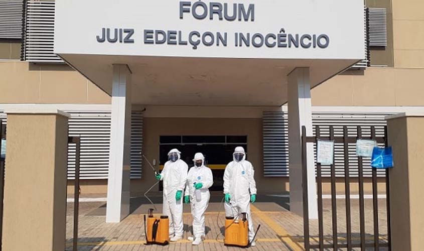 TJRO inicia desinfecção dos prédios para retomada dos trabalhos presenciais