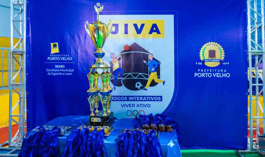Mais de 150 idosos receberam medalhas e troféus na final dos Jogos Interativos do Projeto Viver Ativo