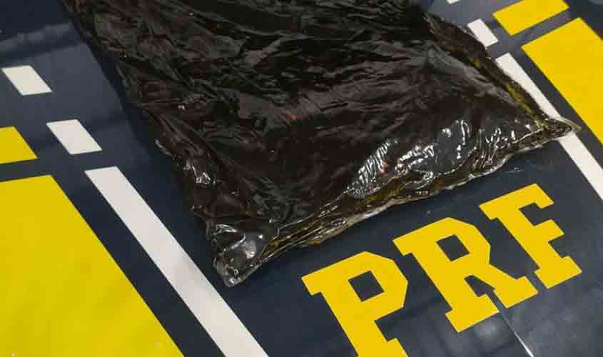 Em Ji-Paraná/RO, PRF apreende 2,5 kg de cocaína preta