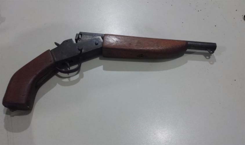 PMRO apreende arma de fogo artesanal em patrulhamento
