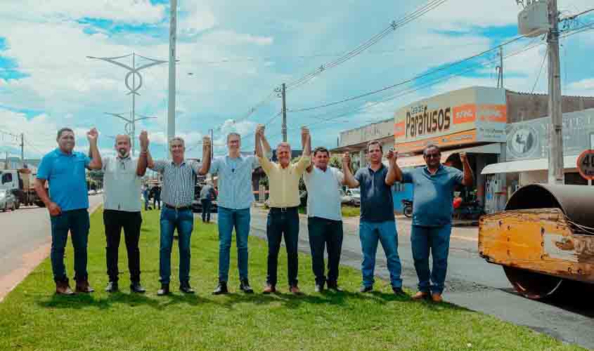 Emenda de R$ 1,27 milhão destinada por Luizinho Goebel muda cenário das ruas de Corumbiara com recuperação asfáltica