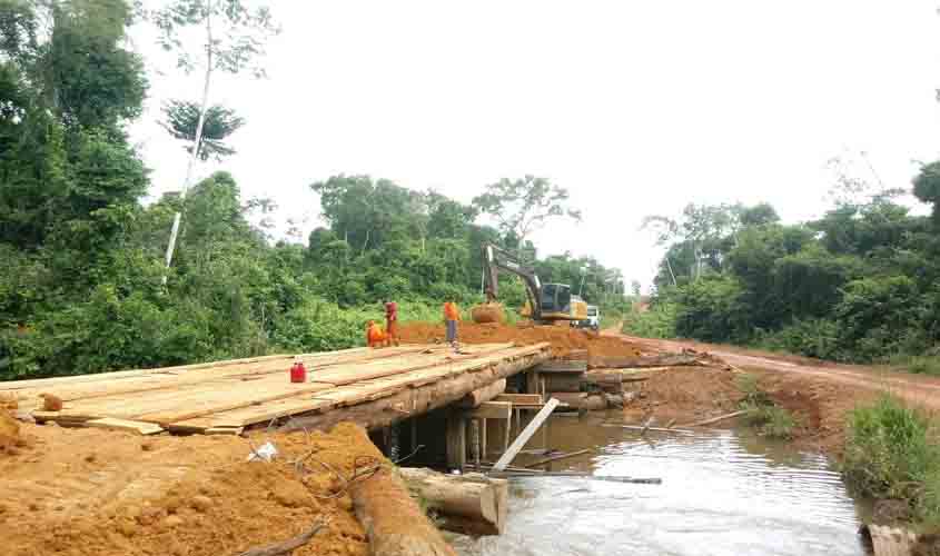 DER conclui manutenção na ponte sobre o rio São João na RO-399