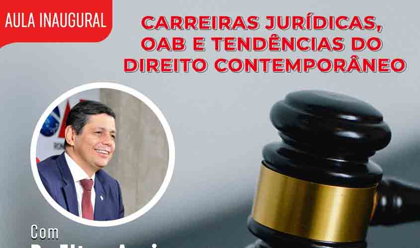 Elton Assis profere palestra em aula inaugural para acadêmicos do curso de Direito da Uniron neste sábado (13)