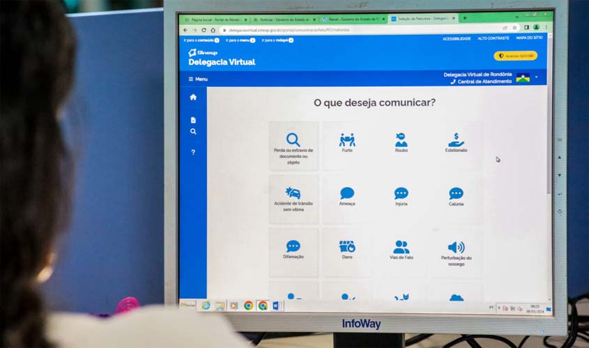 População rondoniense pode registrar ocorrências de menor complexidade de forma prática na Delegacia Virtual