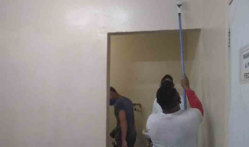 Mão de obra apenada é utilizada em reforma e manutenção de instalações do Hospital João Paulo II