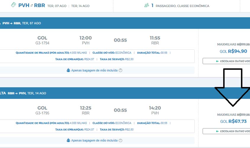 Companhia lança promoção do dia Mães que garante passagens aéreas por apenas R$ 67,73 nos voos retornando a Porto Velho