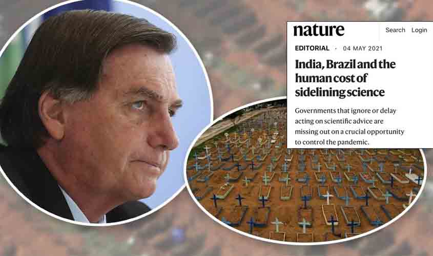 Em editorial, revista Nature diz que negacionismo de Bolsonaro custou milhares de vida ao Brasil