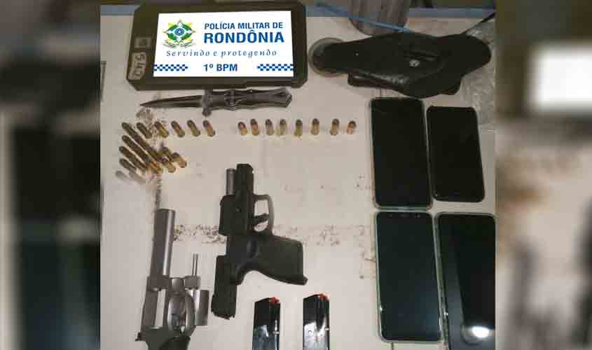 Polícia Militar prende em flagrante delito homens armados que intimidavam moradores de propriedade localizada em área rural da Capital