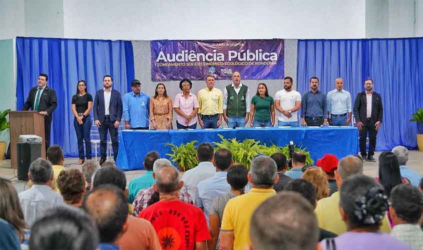 Deputado Luizinho Goebel participa de audiência pública sobre Zoneamento Socioeconômico-Ecológico em São Miguel do Guaporé