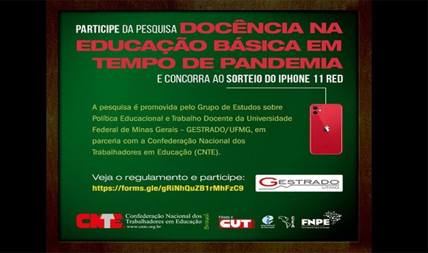 Sintero convoca os professores de Rondônia para que participem da pesquisa “Docência na Educação Básica em Tempo de Pandemia”