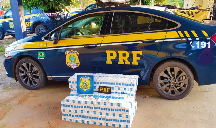 PRF intercepta contrabando de cigarros na Vila Nova Mutum (Porto Velho/RO)