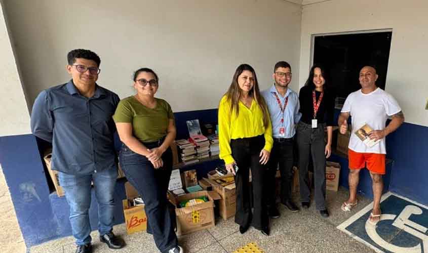 Projeto 'Reescrevendo Histórias' do MPRO doa mais de 500 livros a unidade prisional em Porto Velho