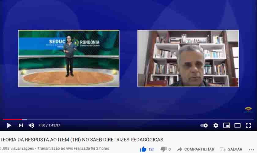 Profissionais da Educação participam de webinário sobre “Teoria da Resposta ao Item”