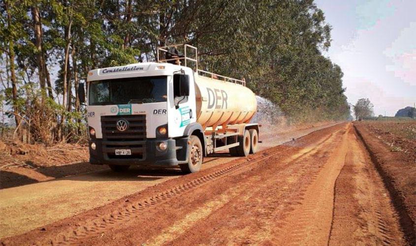 Equipe do DER fiscaliza serviços realizados no Cone Sul