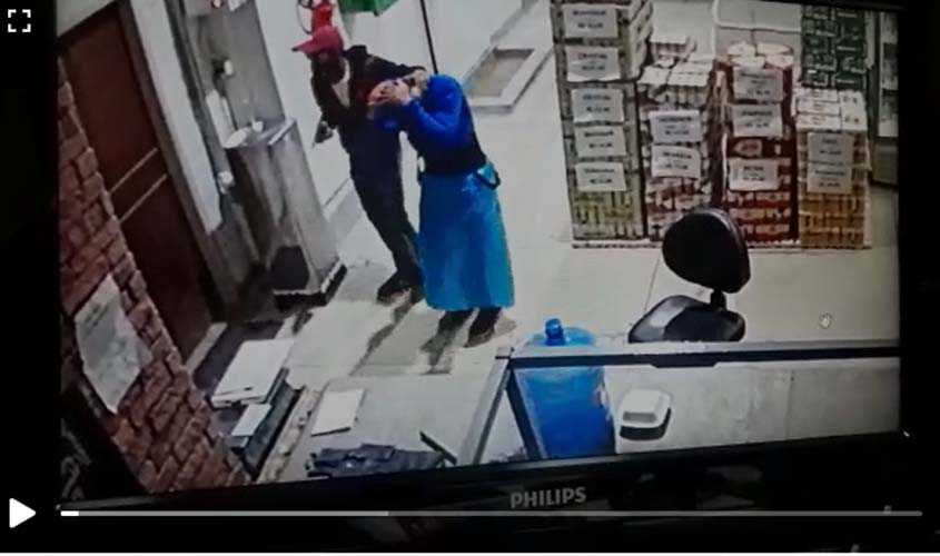 Bandidos invadem fábrica de gelo, roubam dinheiro e bebidas e fogem no carro da empresa