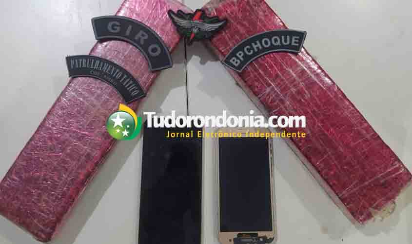 Choque apreende mais de dois quilos de maconha e prende quatro dentro de carro de aplicativo