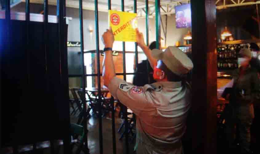 Vistoria em estabelecimentos para garantir distanciamento social e frear contágio da Covid-19 em Rondônia