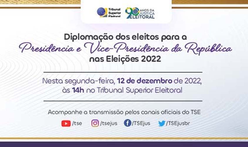 Diplomação do presidente da República eleito acontece na segunda-feira (12)