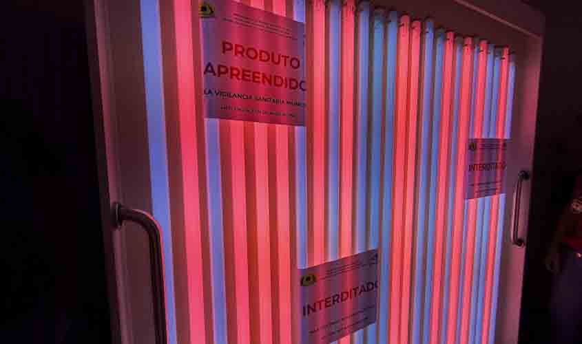 Vigilância Municipal apreende equipamentos proibidos em centros de bronzeamento na capital