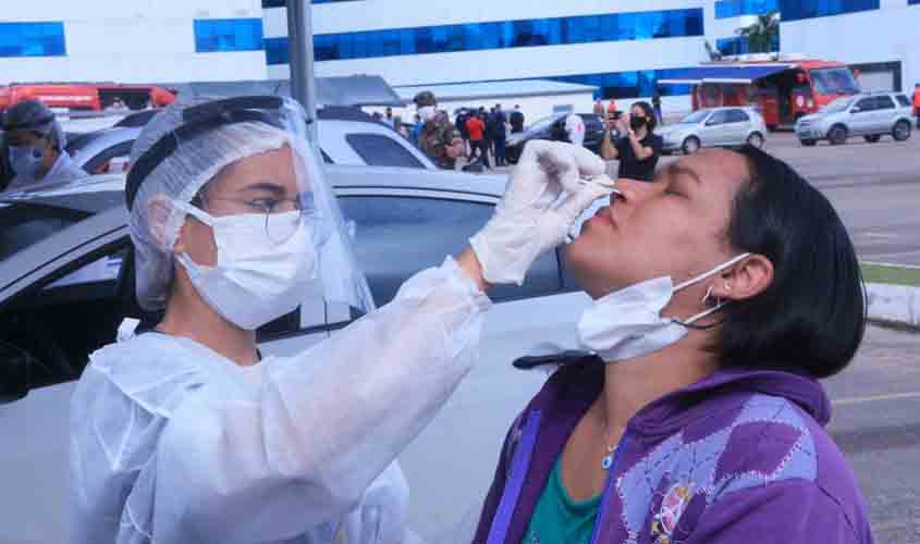Quase 1.200 testes rápidos para a Covid-19 foram realizados pelo Governo do Estado em Porto Velho e Guajará-Mirim
