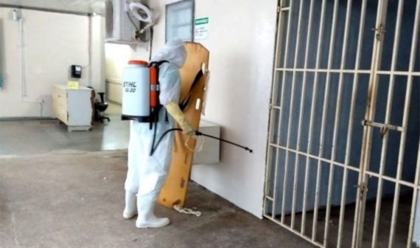 Hospital de Base e João Paulo II estão sendo desinfetados com monopersulfato de potássio para conter o coronavírus