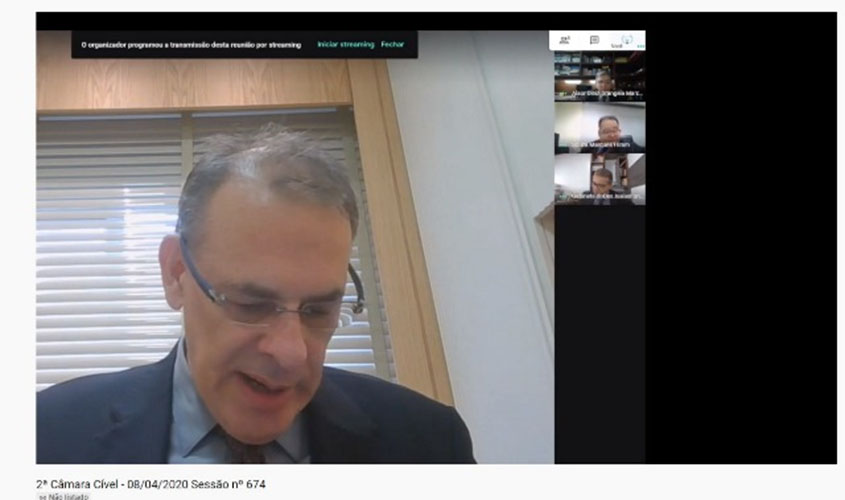 2ª Câmara Cível do TJRO realiza sua 1ª sessão de julgamento por videoconferência com transmissão ao vivo