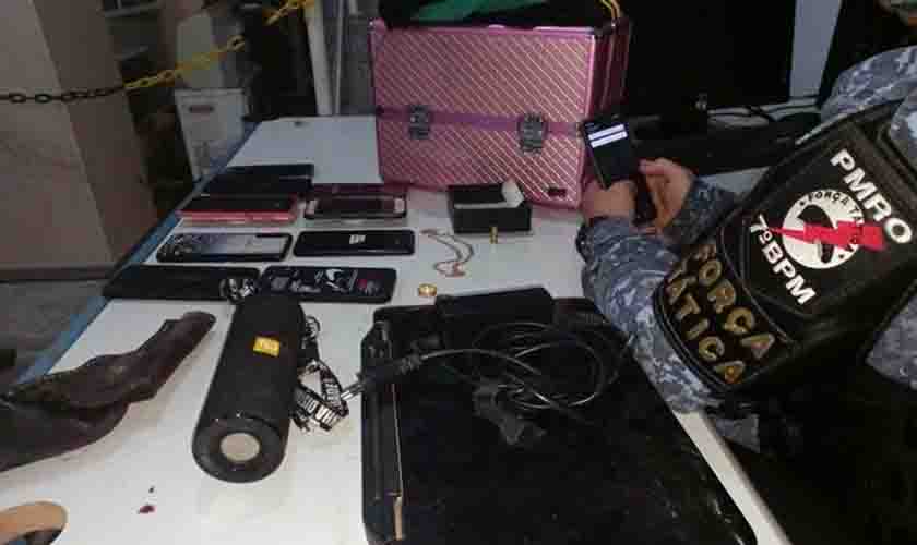 Objetos roubados na cidade de Jaru são recuperados pela PM em Ariquemes