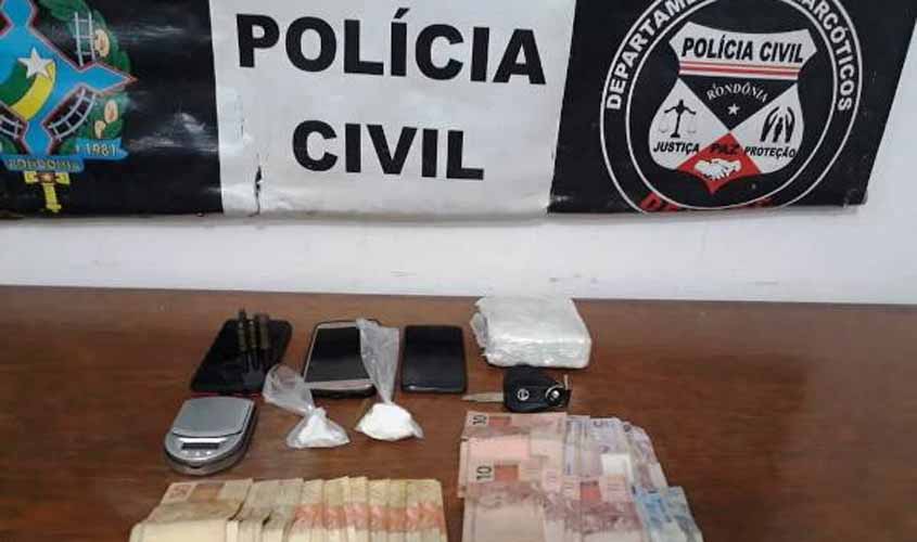 Polícia Civil prende casal por tráfico de drogas em Candeias do Jamari