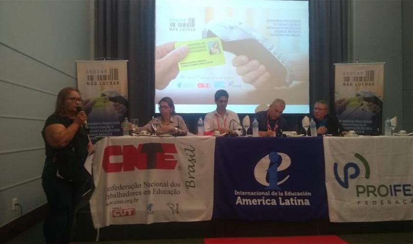 Sintero discute estratégias contra a privatização da Educação no Seminário sobre Mercantilização do Ensino Básico e Superior