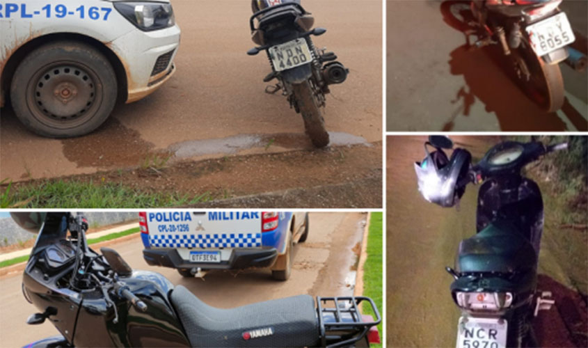Polícia Militar de Rondônia recupera motocicletas e recaptura foragidos na Zona Leste da Capital