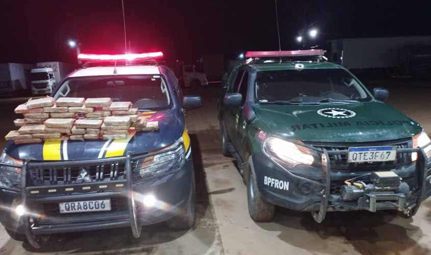 Em Rondônia, PRF apreende quase 45 KG de Cocaína