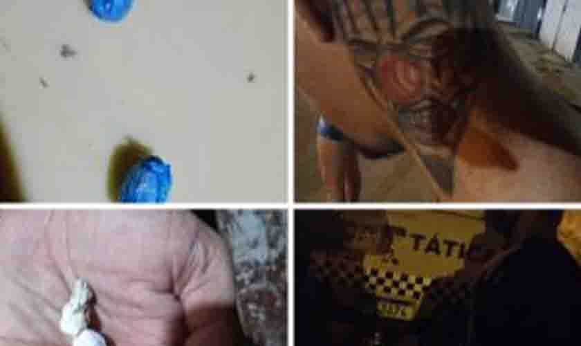 Em poucas horas de patrulhamento, PM apreende porções de crack e maconha com ususários