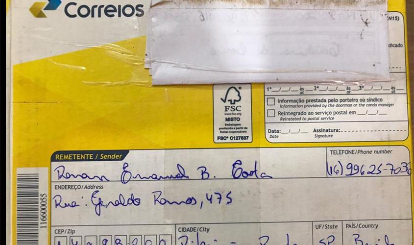 Denarc prende homem quando recebia encomenda recheada de droga pelos Correios