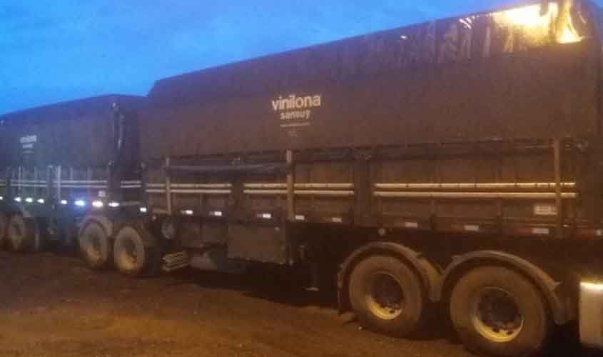 PRF apreende carga de madeira ilegal