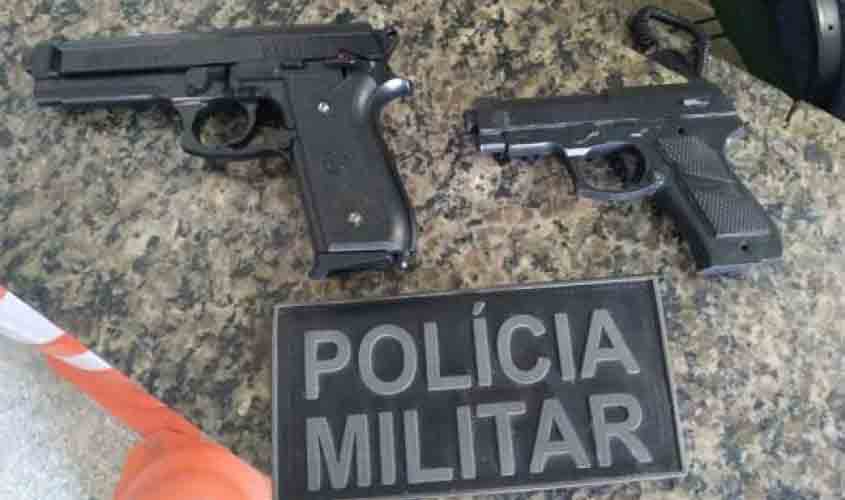 Usando armas “fake”, ladrões que tentavam assaltar casa noturna acabam presos pela Polícia Militar