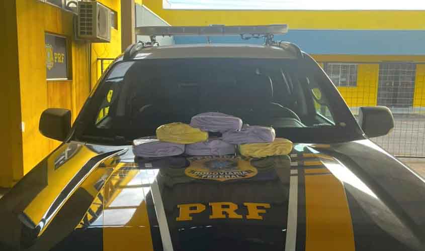PRF em Rondônia apreende 7kg de pasta-base de cocaína
