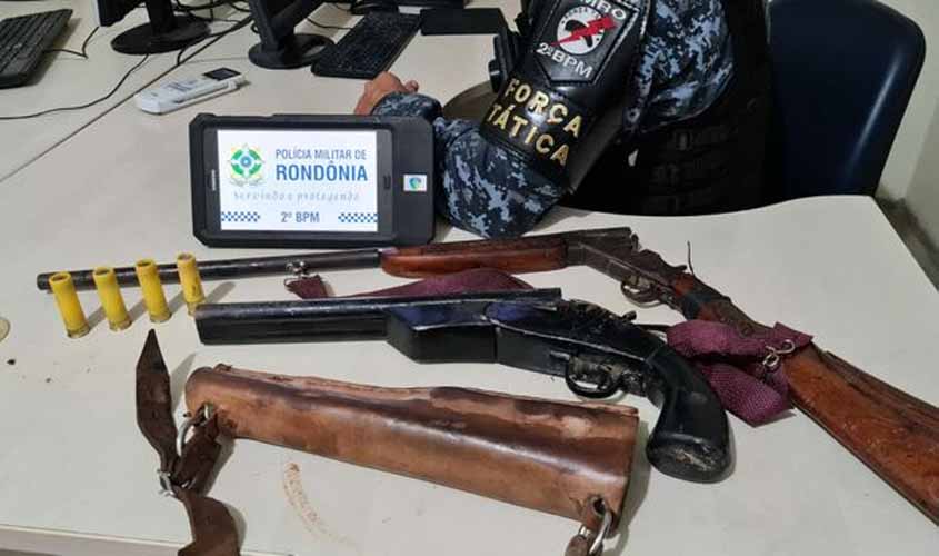 Polícia Militar tira mais duas armas de circulação