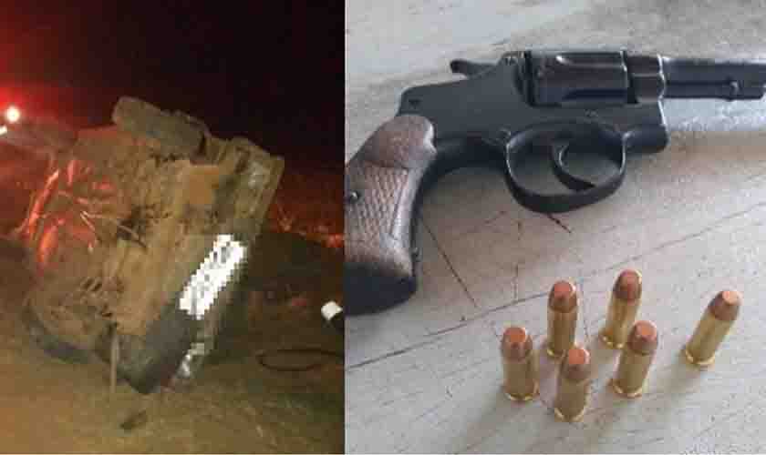 PM apreende arma de fogo ao atender ocorrência de acidente de trânsito