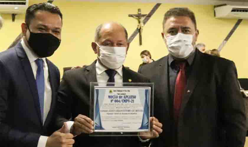 Deputado Federal Coronel Chrisóstomo recebe Moção de Aplauso na Câmara de Vereadores de Porto Velho