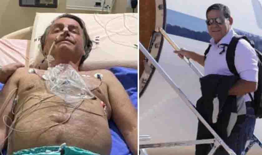 Mourão embarca para Angola enquanto Bolsonaro é transferido para possível cirurgia
