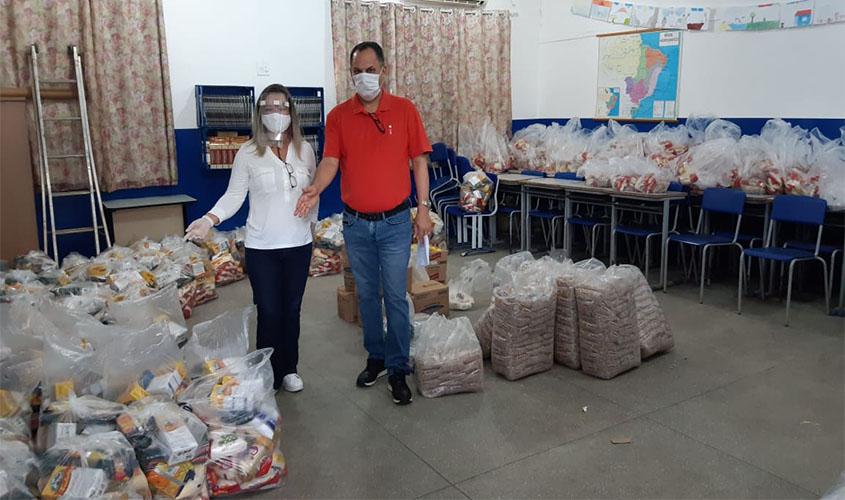 Kits de alimentação começam a ser entregues para estudantes de Cacoal