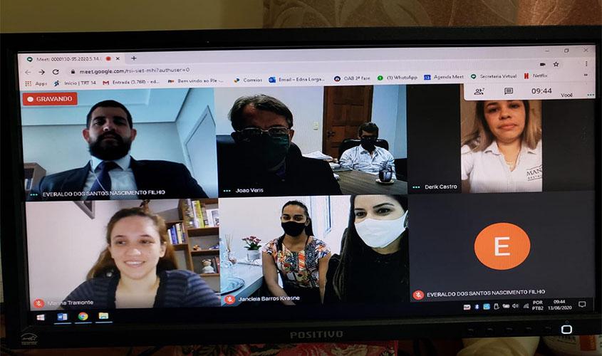 Audiência de instrução na Justiça do Trabalho em RO possibilita oitiva de testemunha em Portugal