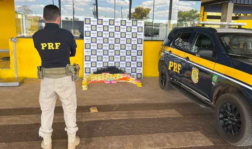 Polícia Rodoviária Federal em Rondônia apreende quase 75 kg de entorpecentes