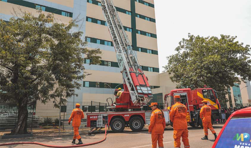 Simulação de incêndio no Fórum Geral: exercício movimentou a Avenida Pinheiro Machado, na capital