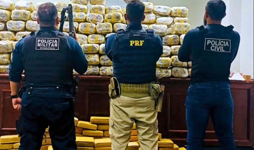 Ação conjunta apreende 338,6 kg de drogas