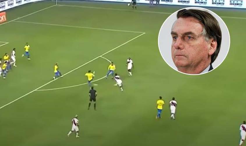 Narrador do jogo Peru x Brasil bajula Bolsonaro e manda 'abraço'