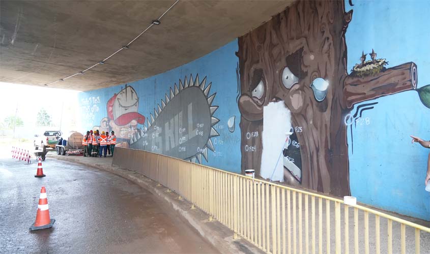 Porto Velho revitaliza viadutos com arte e paisagismo