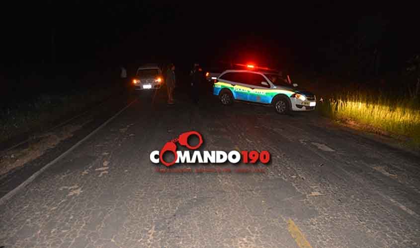 Motociclista morre ao bater em capivara na Linha 128, entre Ji-Paraná e Nova Colina