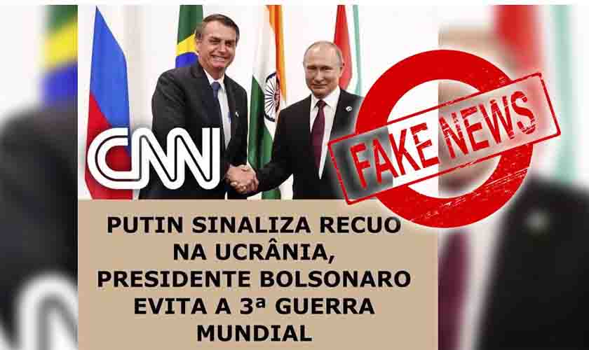 Salles vira piada ao atribuir fake news à CNN dizendo que Bolsonaro 'evitou 3ª Guerra Mundial' entre Rússia e Ucrânia